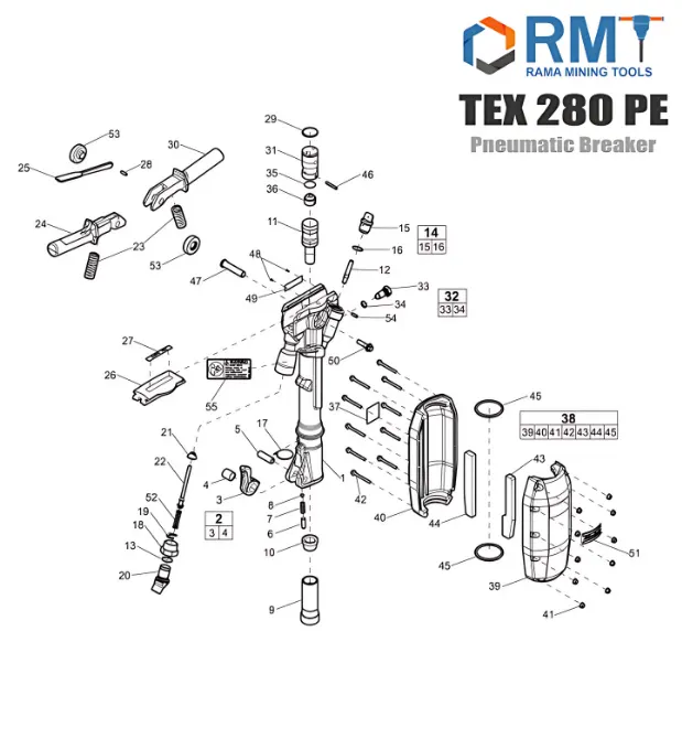 TEX 280 PE - Pneumatic Breaker